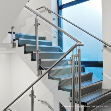 Frameless glass deck railing decorative glass stair railing